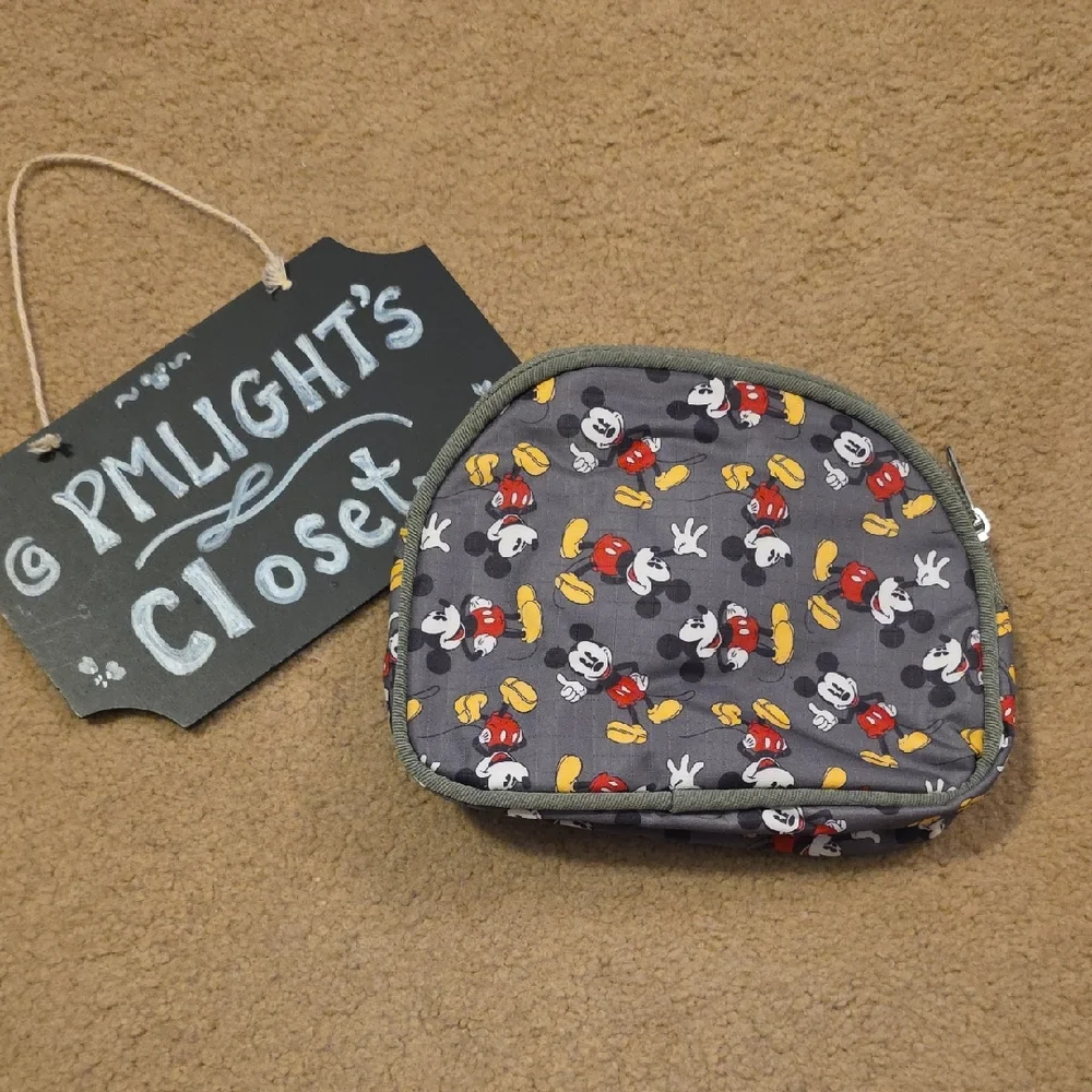 Disney Mickey Mouse Cosmetic Bag Sage Green Nylon